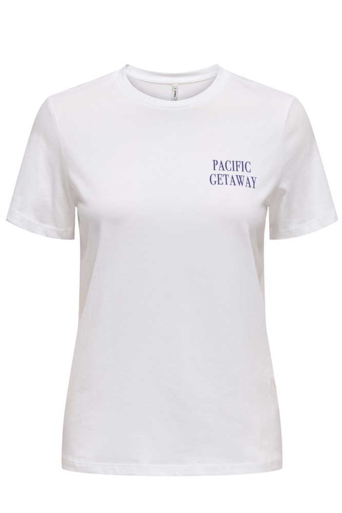 ONLLUCIA LIFE REG S/S TOP JRS 15324866 BRIGHT WHITE/OASIS